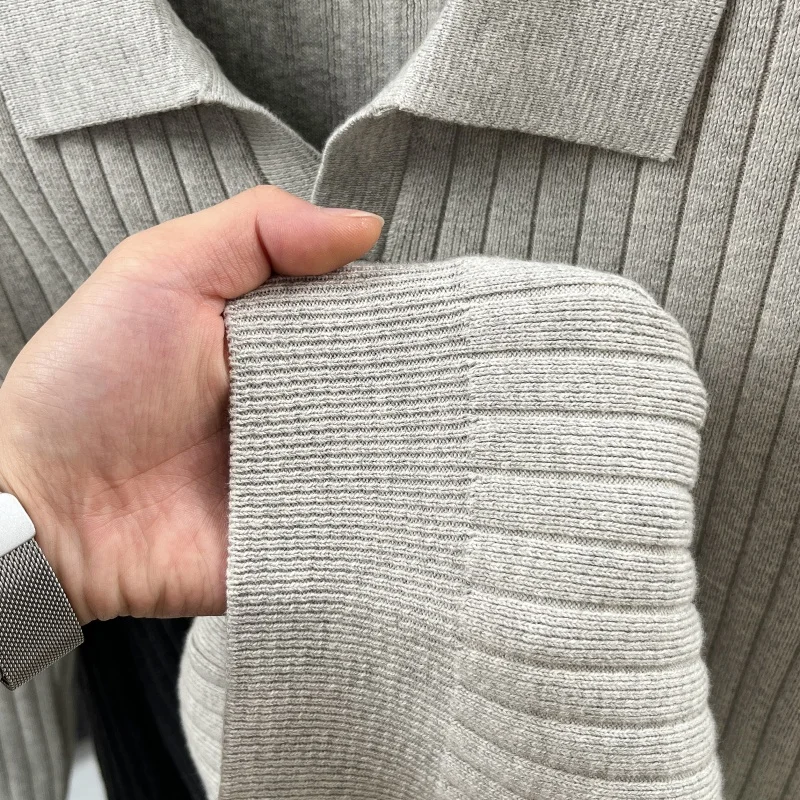 Cotton100% Men's Autumn Winter Long Sleeves Sweater Seagull Neck Keep Warm High Quality T-Shirt Leisure Versatile Men Clothing