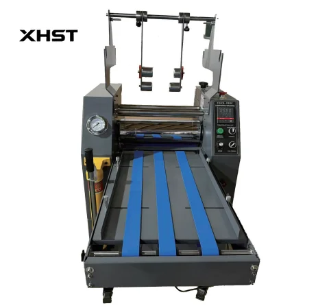 350mm Hydraulic Thermal Laminator Machine with Rewinding Slitting CG8390 Heavy Duty Commercial Laminator for Paper Sticker Shop