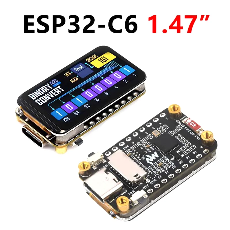 Superb ESP32-C6 Development Board With ST7789 1.47 Inch LCD Wifi6 LVGL HMI SD-Port & RGB-LED