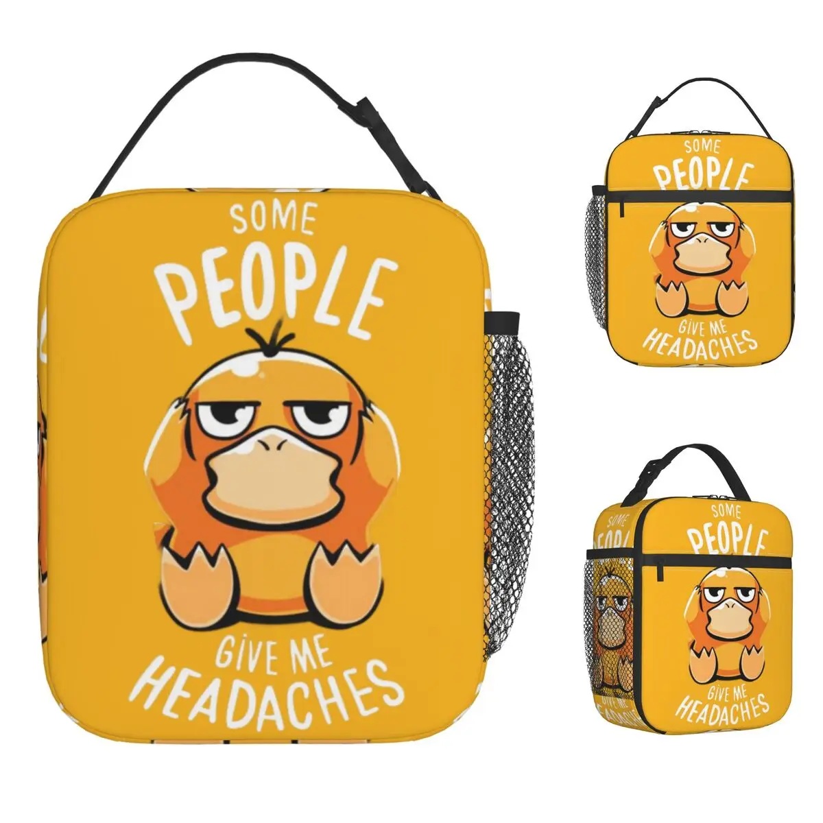 

Psyduck Manga Insulated Lunch Bags Thermal Bag Meal Container Pokemoned Leakproof Tote Lunch Box Food Bag Office Outdoor