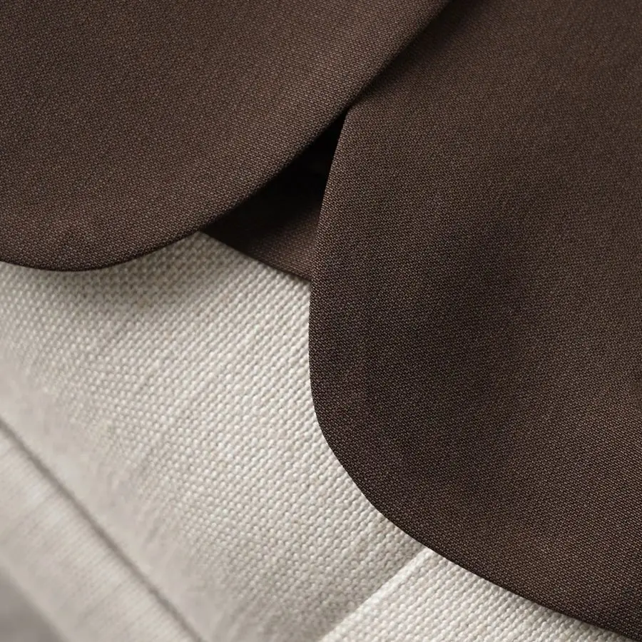 سترة بنية للنساء، للربيع والخريف، نمط مكان العمل، متعددة الاستخدامات، كاجوال، سترة بدلة صغيرة بأكمام طويلة