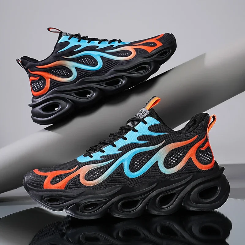 

ELUVA Мужская повседневная спортивная обувь Новые дышащие кроссовки Легкие нескользящие кроссовки Удобные спортивные кроссовки с толстой подошвой