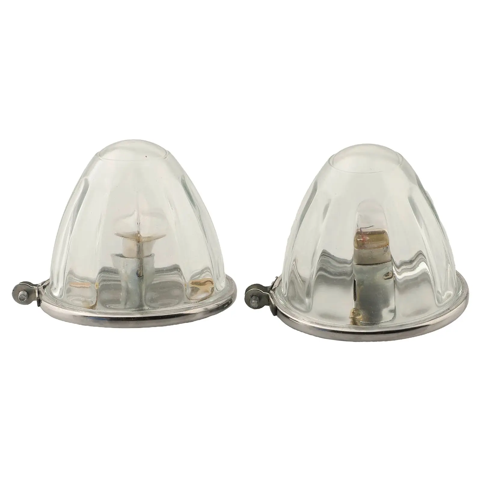 2pcs Watermelon Light Glass Kit Clear Lens 1156 LED Bulb Signal Light Incandescent Amber White Flush Mount LED Lamp