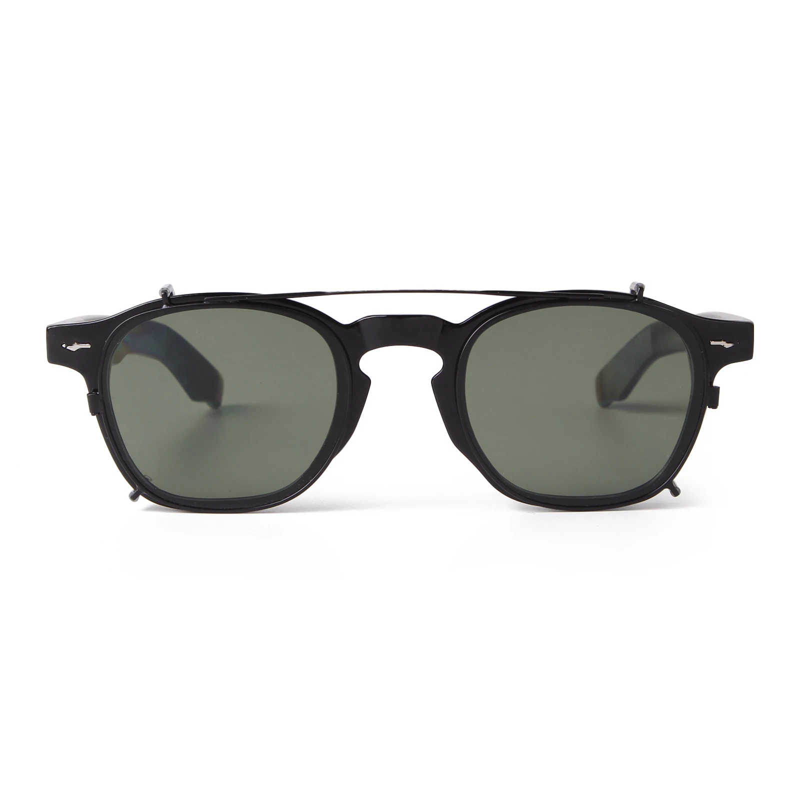 Vintage Niet Steampunk Clip auf Sonnenbrille Frauen Männer Klassische Quadratische Abnehmbare Flip Polarisierte Linse Sonnenbrille Gafas De Sol UV400 – Detail 8