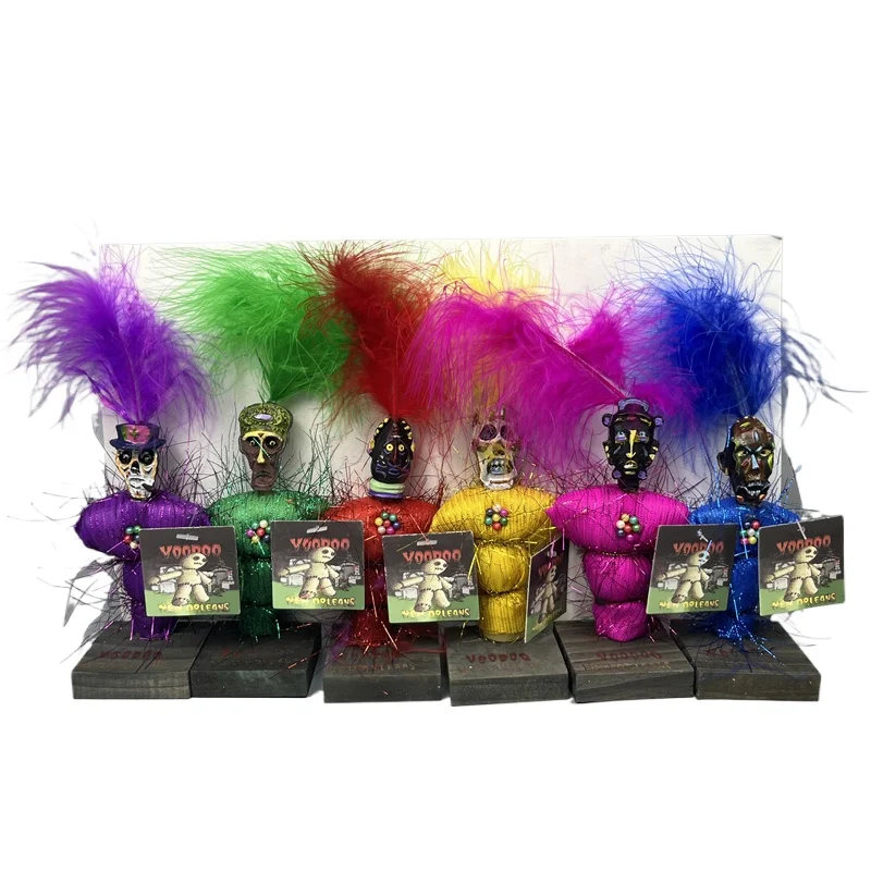 

Кукла Вуду, кукла ведьмы, смоляная коробка для гроба, кукла с благословением, фигурки героев, детская игрушка, подарок на Хэллоуин/подарок