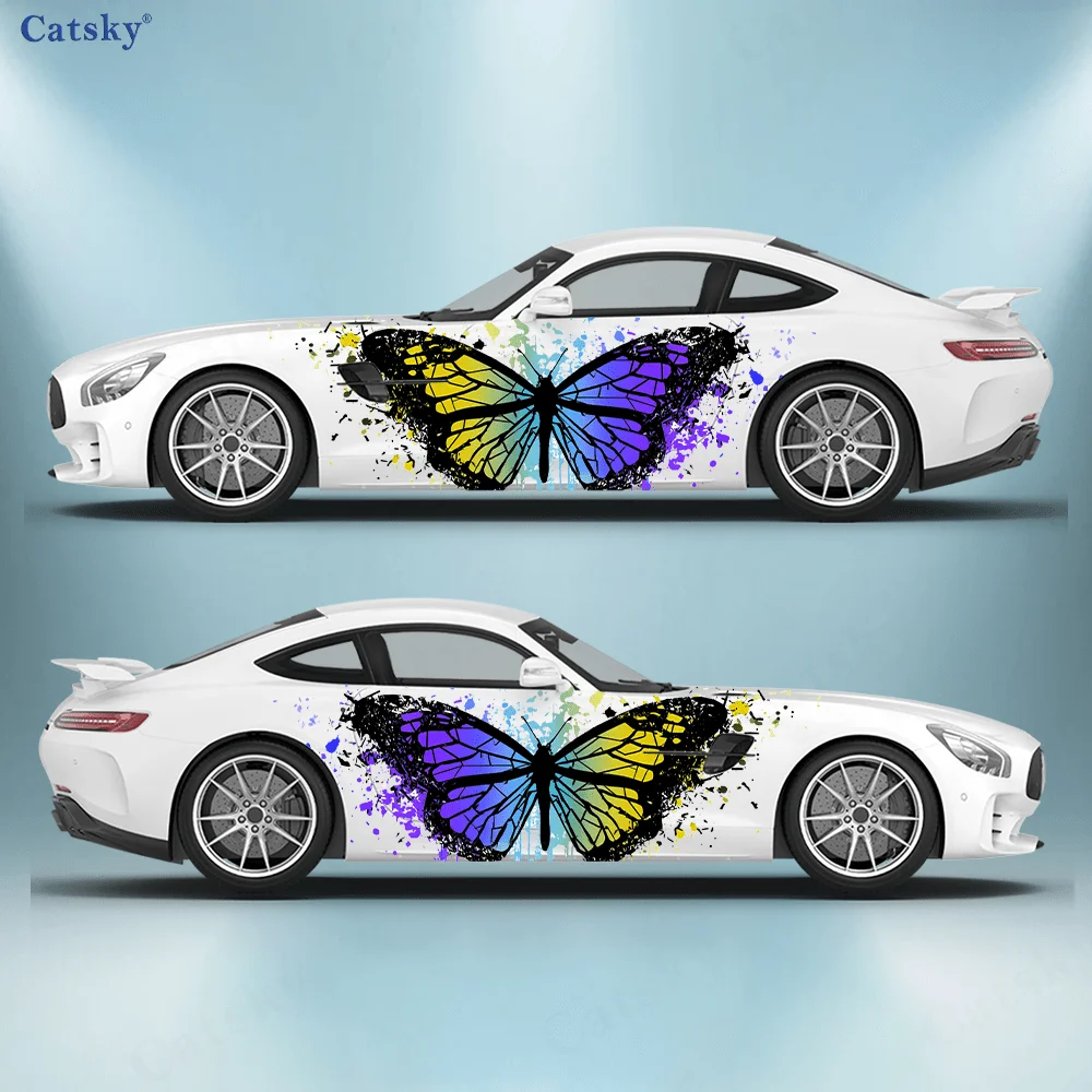 Graduated mosaic butterfly stickers, suitable for cars and trucks, durable, fade-resistant, easy to install and remove - Enhance