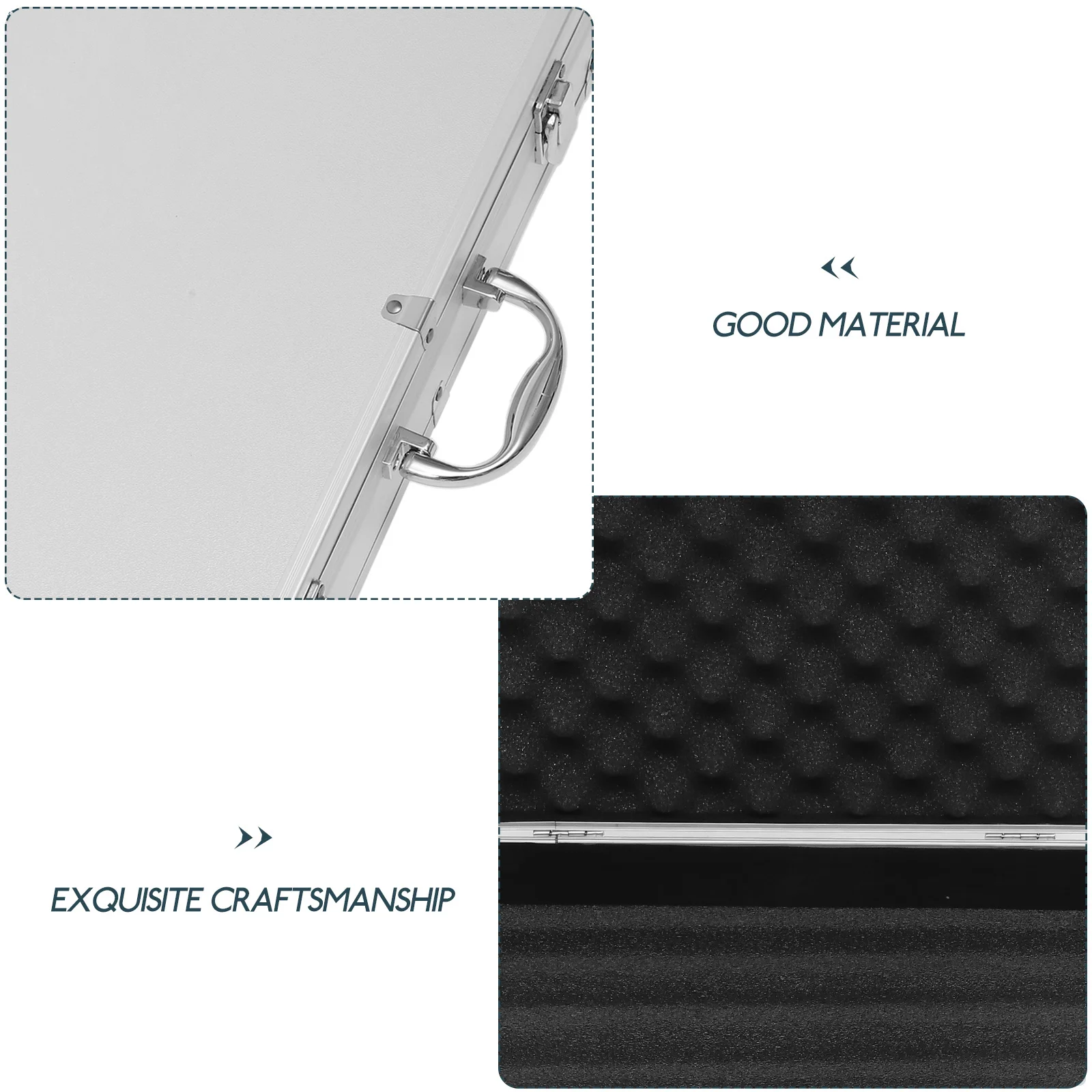 

Lockable Portable Aluminum Alloy Tools Box Flight Case Large Capacity Storage Container for Business Home Travel