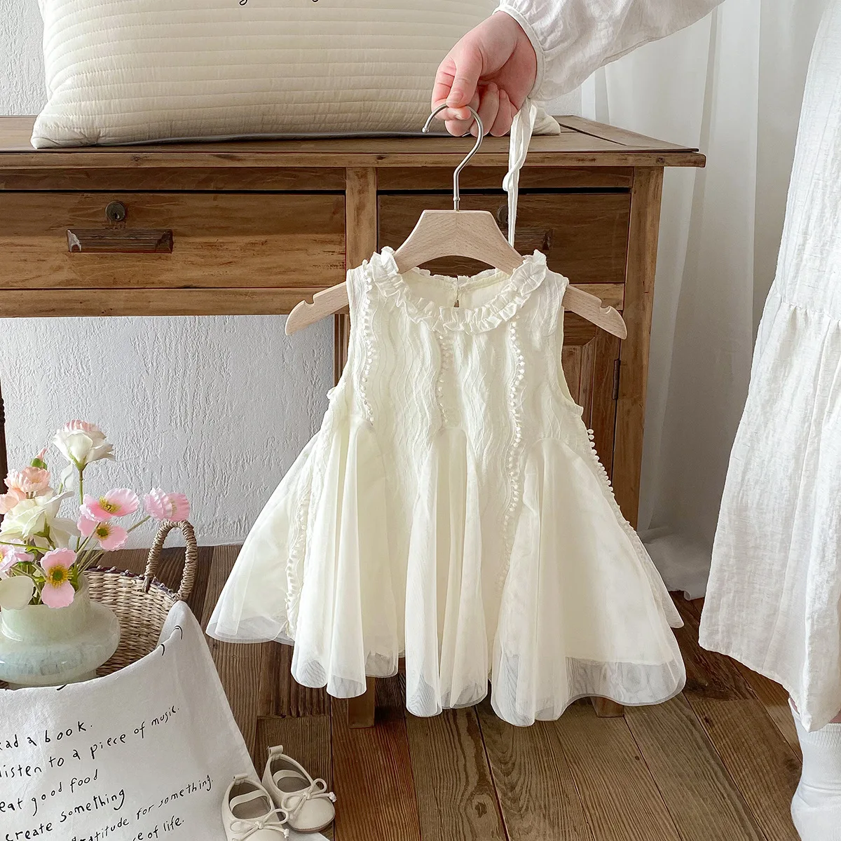 Girls Summer Dress Dress, Foreign Style Girl Baby Birthday Princess Dress, Embroidered Vest Skirt, Little Fairy Suspender Skirt