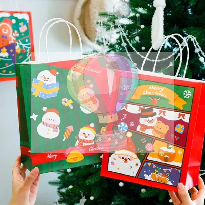 

Праздничные пакеты из крафт-бумаги с Рождеством; Идеально подходят для детского сладкого хранения, сувениров на день рождения