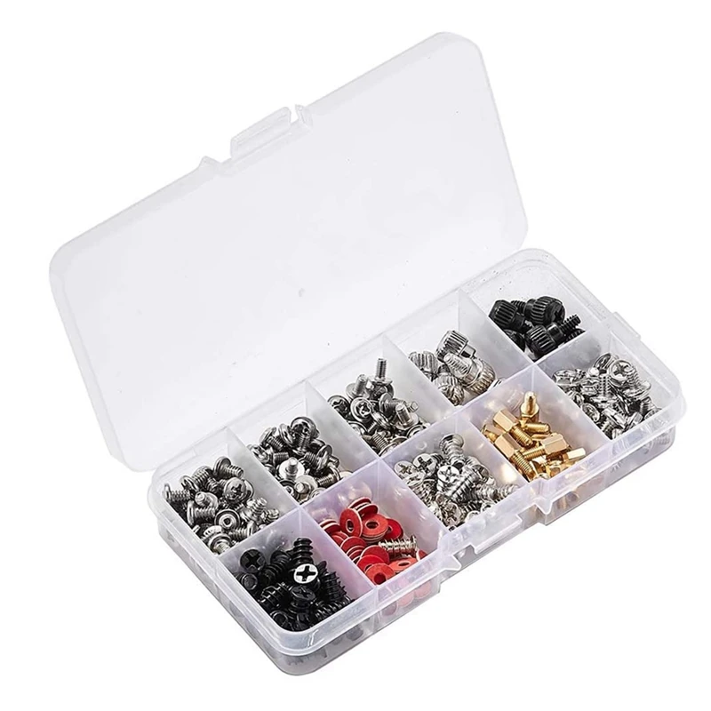 280PCS Computer Screw Standoffs Set Kit M3 M3.5 M5 Screw For Hard Drive Computer Case Motherboard Fan Power Image