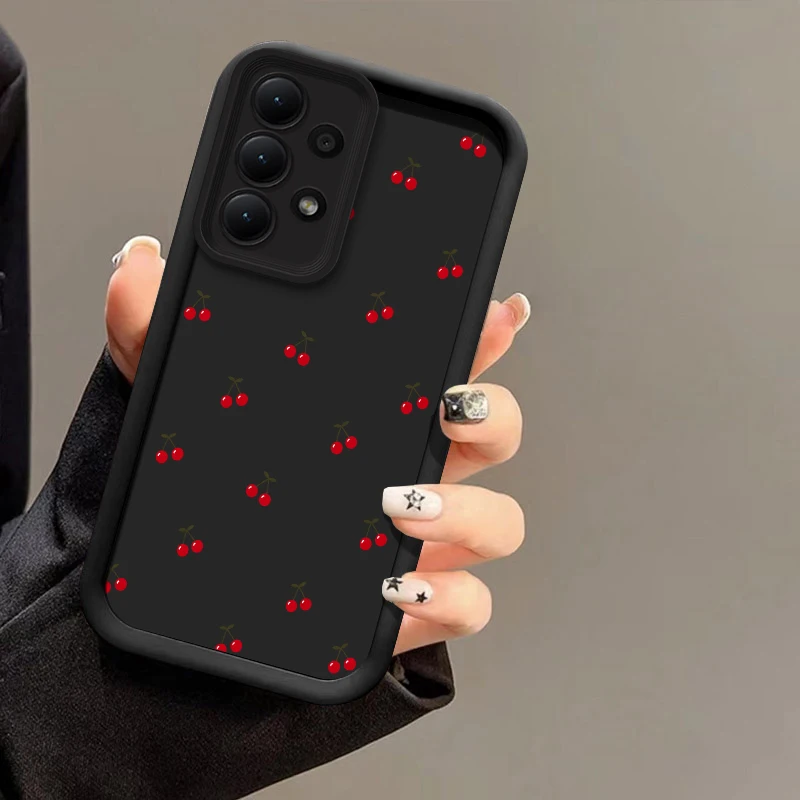 Fruits Cherry Pattern Phone Case For Samsung Galaxy A05 A06 A07 A10 A20 A30 A50 A70 A02S A03 Core Drop Resistant Soft Cover Capa