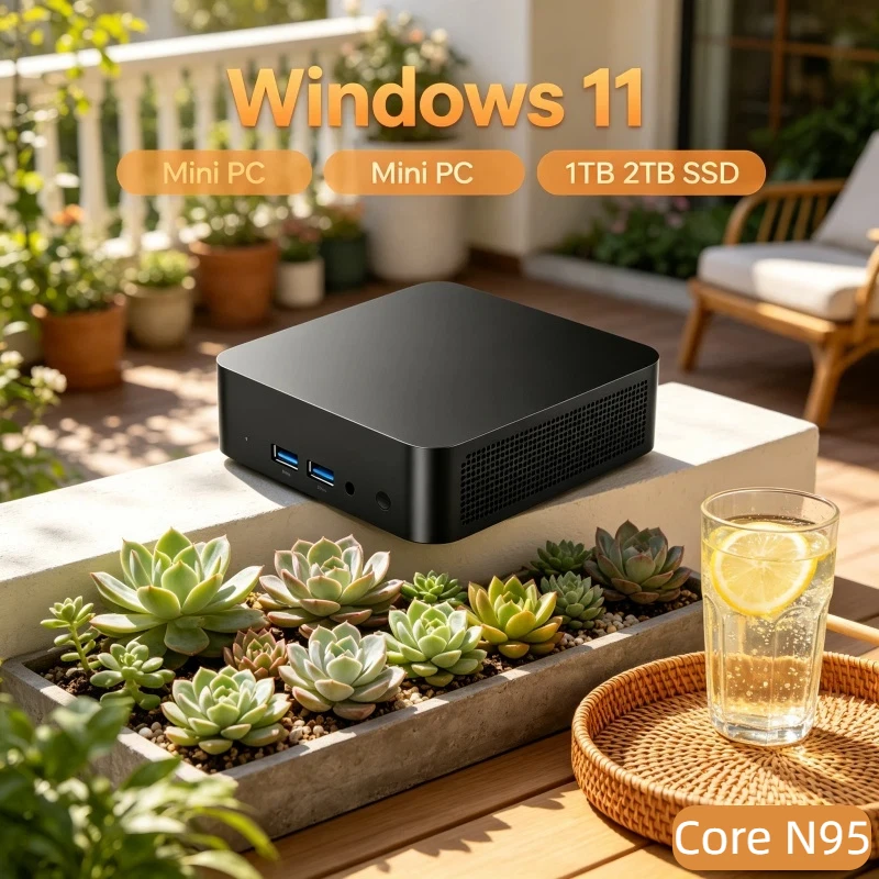 

Sturdy Core N95 Windows 11 Pro Mini PC BT5.2 WiFi6 4K HD 1TB/2TB SSD 32GB RAM Office Gaming PC 3 Years Warranty