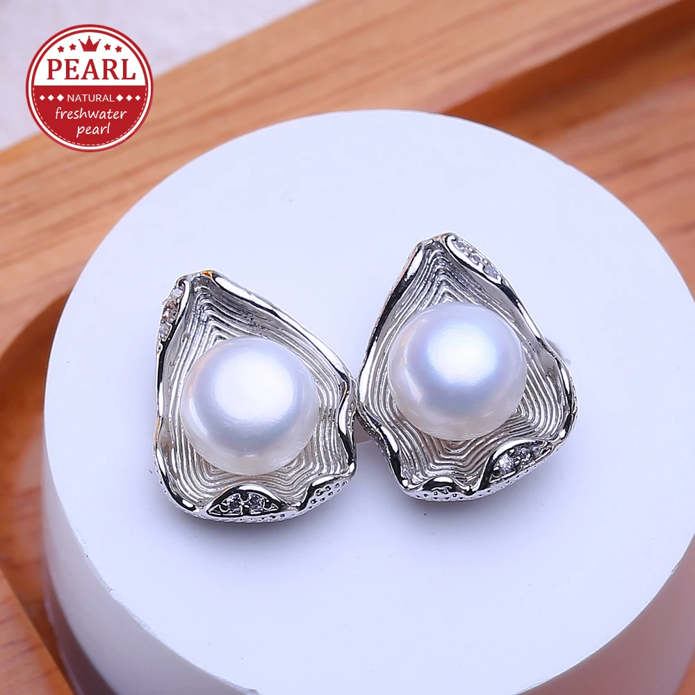 

Серьги-гвоздики серебряного цвета FENASY серьги из натурального пресноводного жемчуга для женщин, подарок на день рождения, оптовая продажа