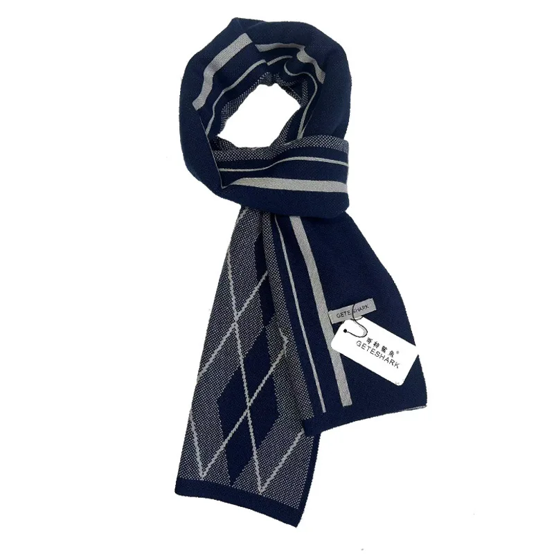 

2025 Hot sellin Plaid Men's Cashmere Scarf Winter Warm Scarves Shawls Casual Business Long Wraps knitted winter warm scarf