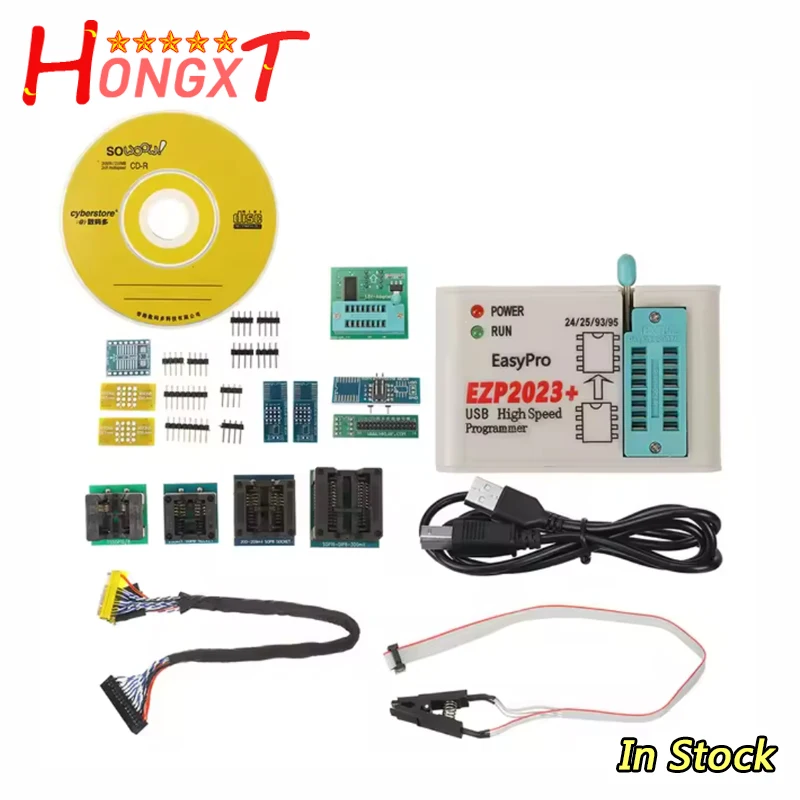 EZP2023 Szybki programator USB SPI + 12 adapterów Obsługa 24 25 26 93 95 EEPROM 25 Flash Bios Chip Lepszy niż EZP2019