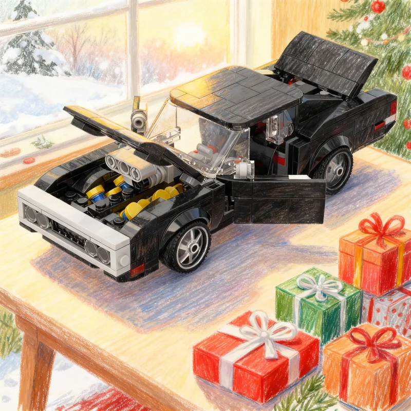 

440 деталей MOC ULTIMATE Fast Furious Dodge Charger RT City Champions, конструктор, креативный подарок, декор для витрины, премиум-класс