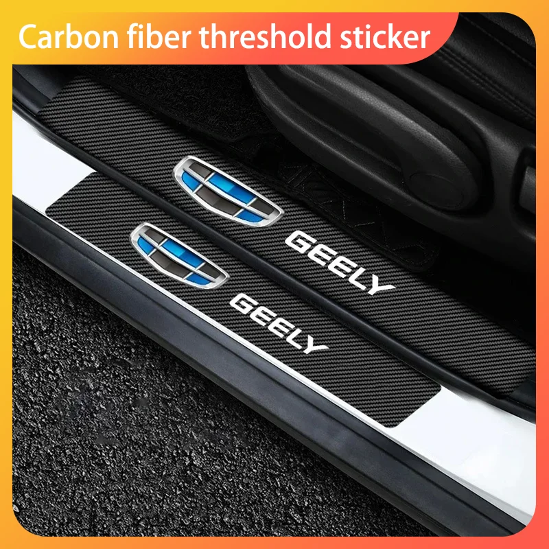 

Car Door Sill Carbon Fiber Sticker Threshold Side Anti Scratch Tape Waterproof For Geely EMGRAND Atlas Coolray EC7 EC8 GC2 GC5