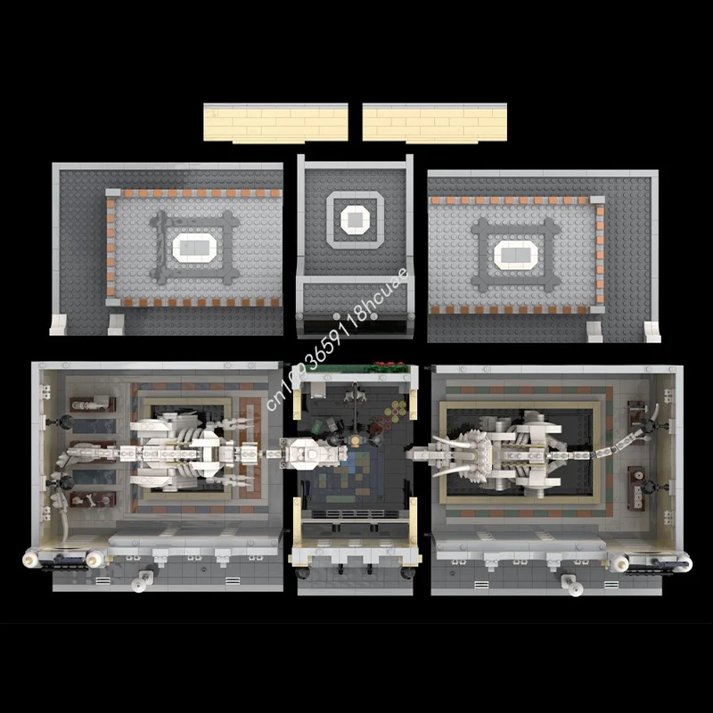 4137pcs MOC Dinos Exhibition Alternative Build Modular Buildings Building Blocks Christmas Gift Creative Expression DIY