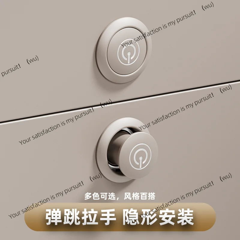 Tatami bouncing handle hidden embedded invisible round spring pressing concealed drawer cabinet door hand