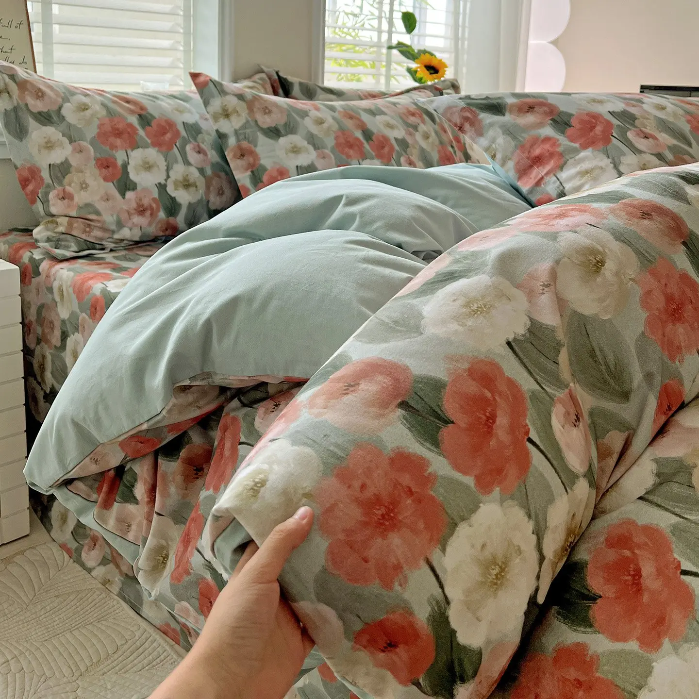 

Пододеяльник из 100% хлопка, пододеяльник в цветочном стиле, постельное белье, пододеяльник, мусс-купе, постельное белье, покрывало 150x200, 220x240