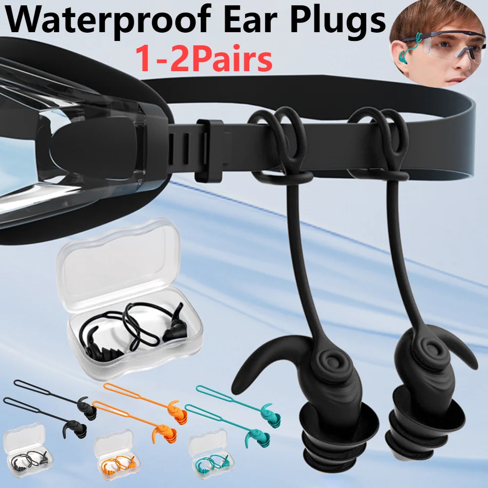 

1Pair Swim Ear Plugs Silicone Waterproof Anti-noise Pool Accessories Swimming Earplugs Water Sports Swim Swimming Ear Plugs