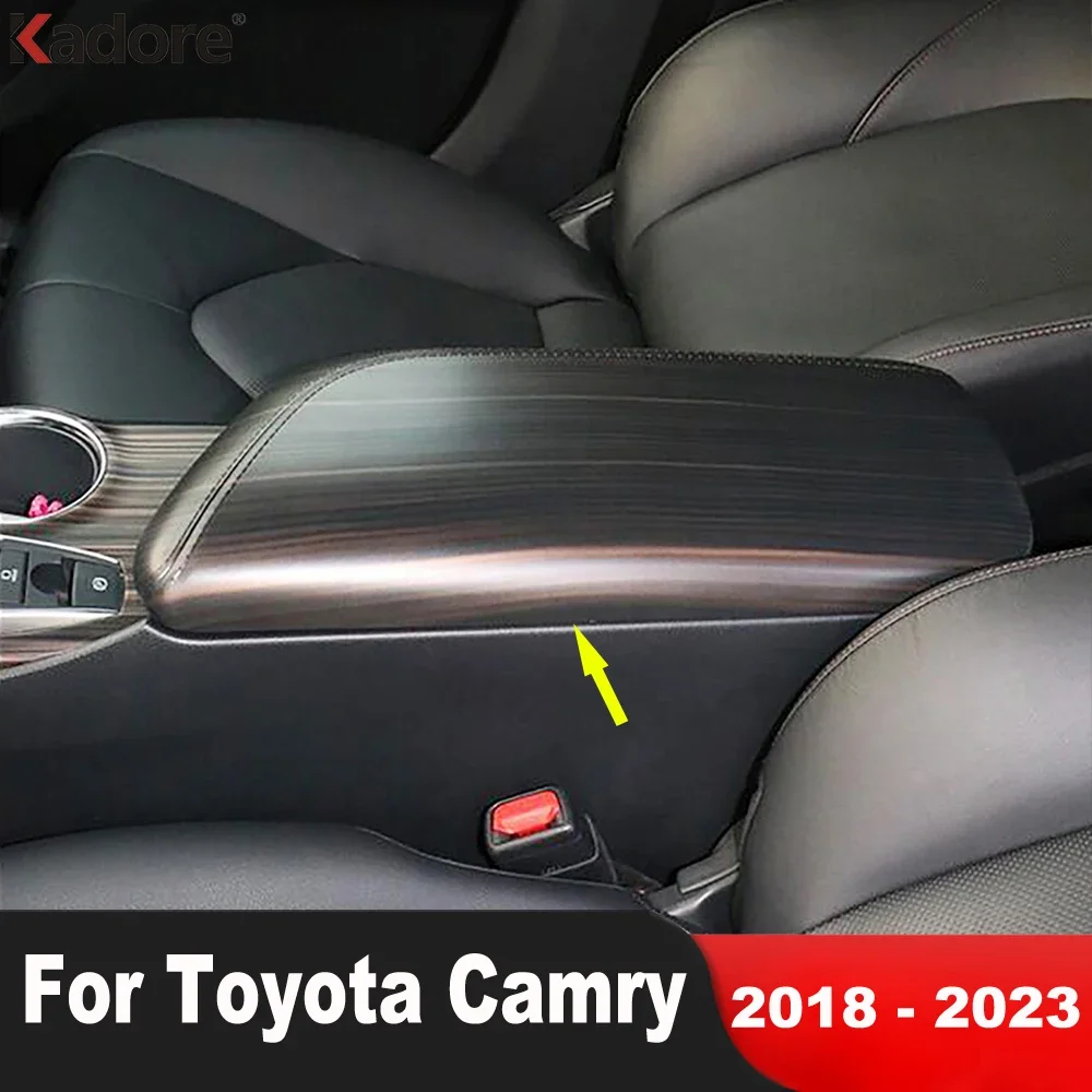 For Toyota Camry 70 2018 2019 2020 2021 2022 2023 Carbon Car Console Armrest Box Panel Cover Trim Interior Molding Accessories