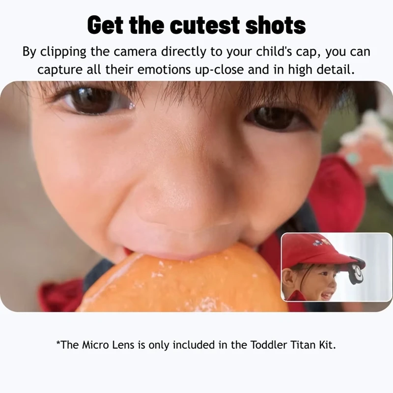 For GO Ultra Toddler Hat Clip Frame Mount with Micro-Lens Kit for GO Ultra-ABLA