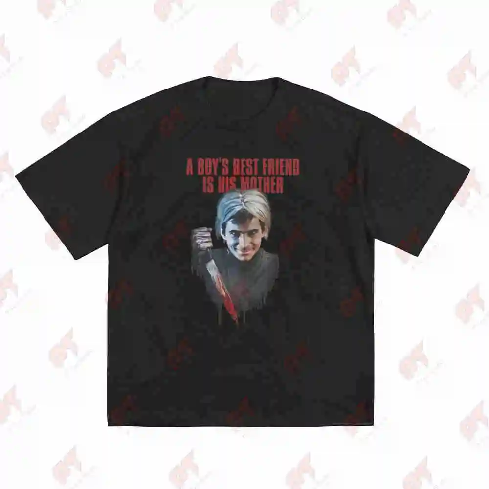 A Boy's Best Friend Is His Mother Bates Norman Psycho Hitchcock Short Sleeve Tee 100% Cotton T-Shirt