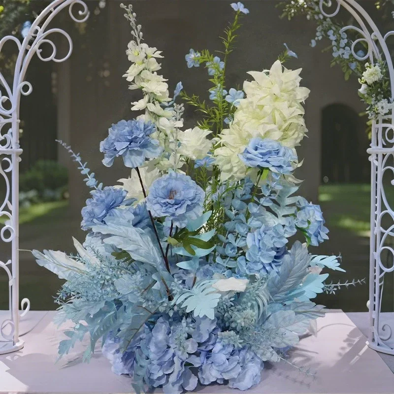 Wedding Props Artificial Roses Hydrangea Flowers Arrangement Table Flower Ball Arrangement Stage Route Lead Decorative