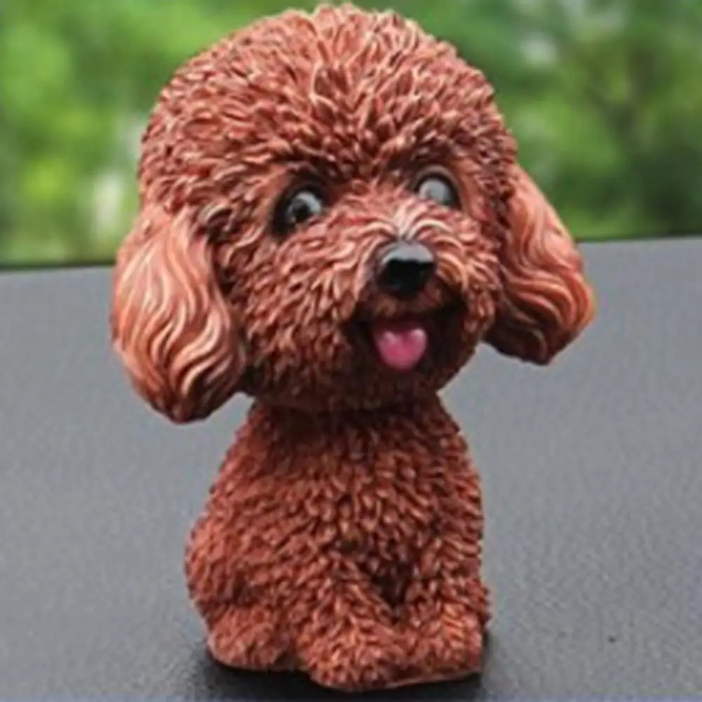 Funny Car Decor Ornament  Strong Adhesion Portable Dog Ornament  Bobbing Head Dog Animal Ornament