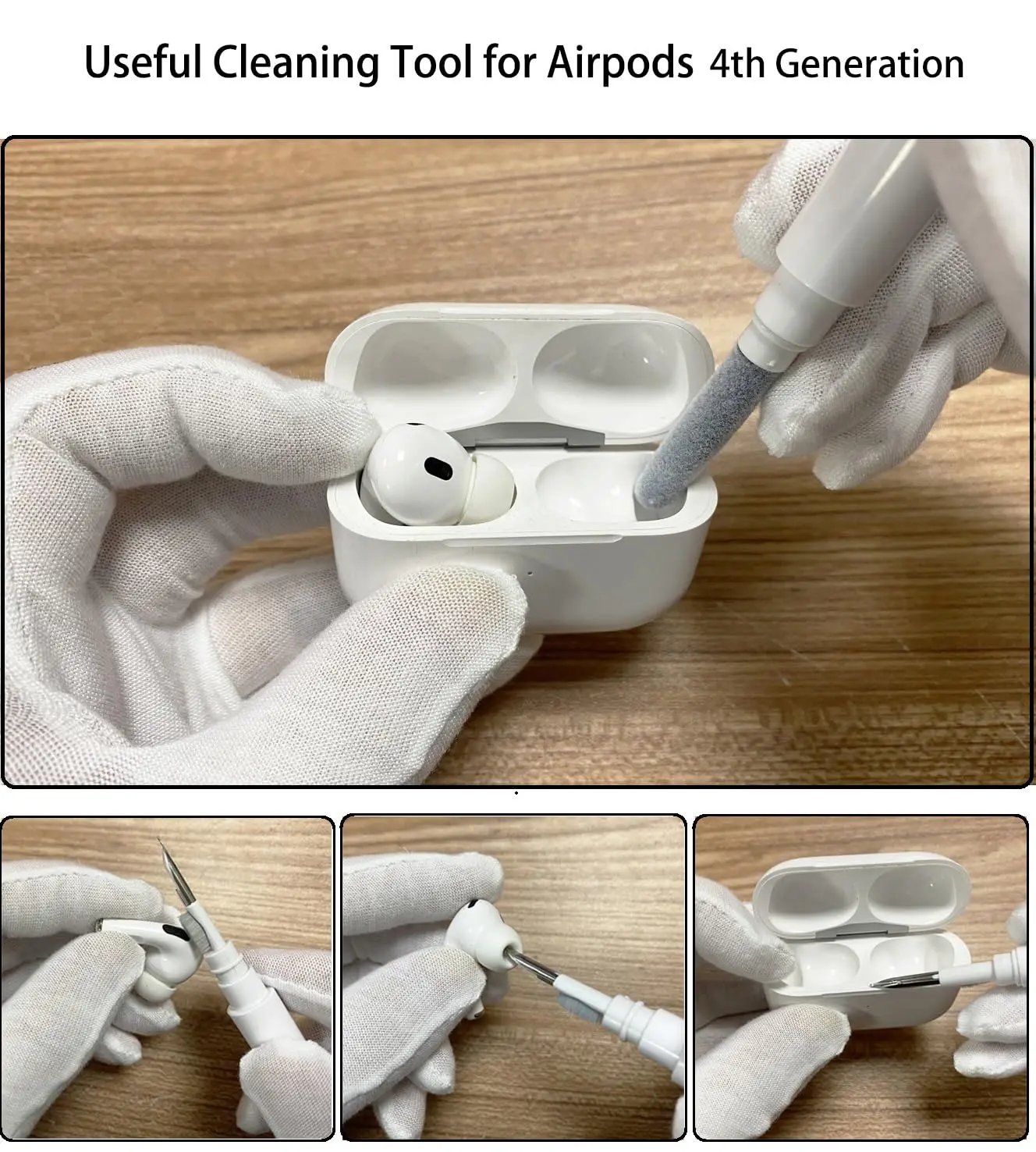 Novo para airpods 4 capa (2024) com kit de limpeza capa protetora de silicone macio com chaveiro para airpods 4a geração caso