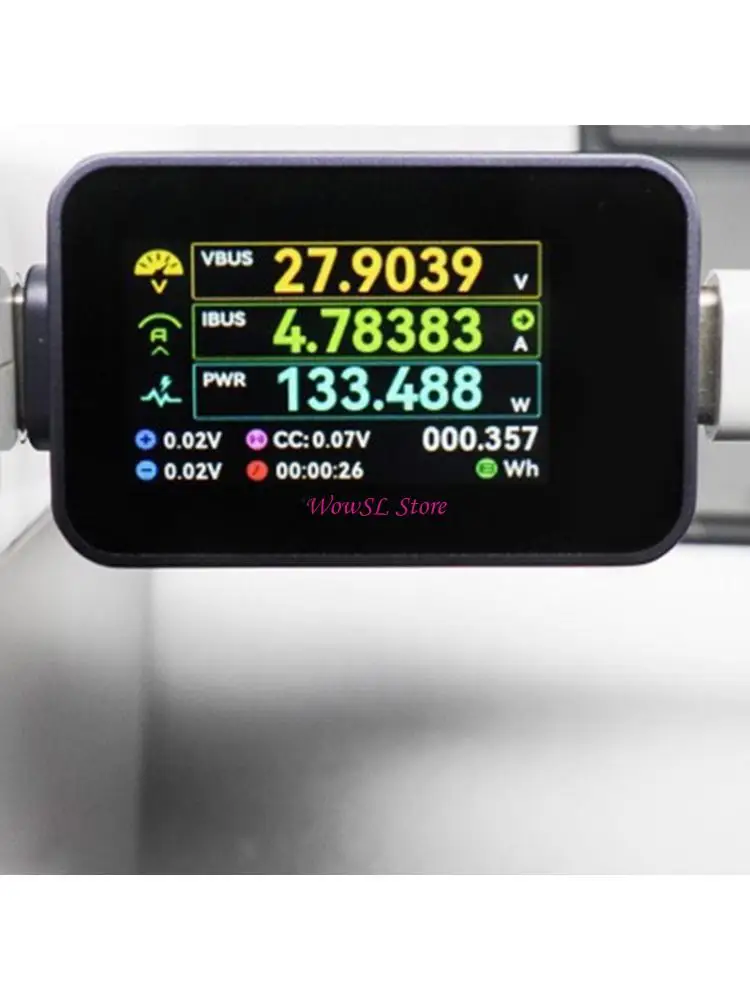 

USB C Электрический ток Multimeter Tester Portable Вольтметр Ammeter Monitor HX5E