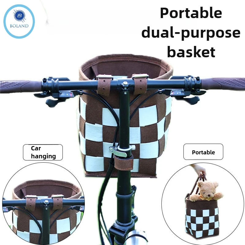 

Large capacity Bicycle basket portable folding bicycle portable shopping mountain hanging bag bicycle Mountain bike accessories