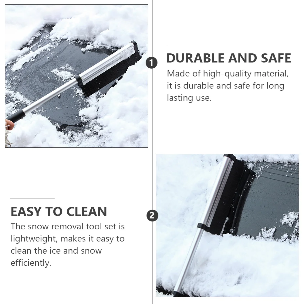 

Automatic Snow Removal Ice Shovel Set Scooper Car Brush Fabric Aluminum Scraper