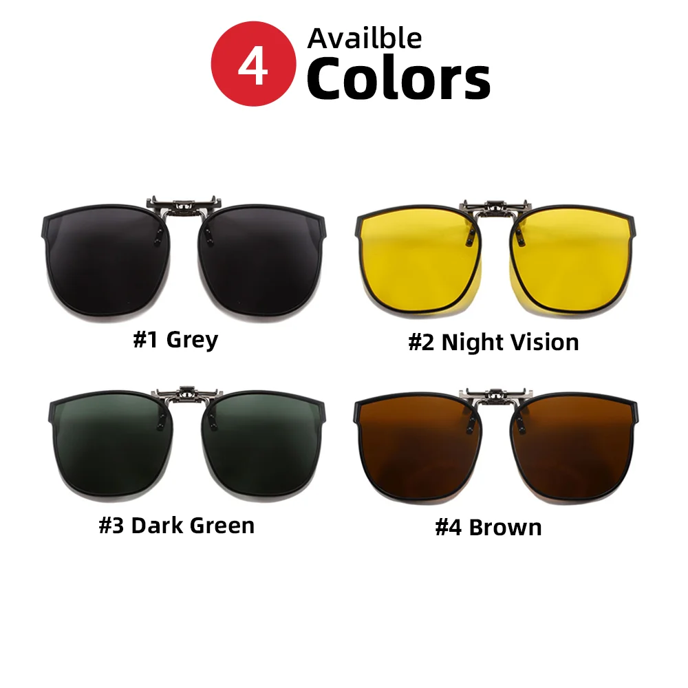 VIVIBEE Hochklappbare Sonnenbrille zum Aufstecken für Autofahren, 52 mm, polarisiert, UV400, große Größe, blendfreie Linse, übergroße Universal-Clips – Detail 7