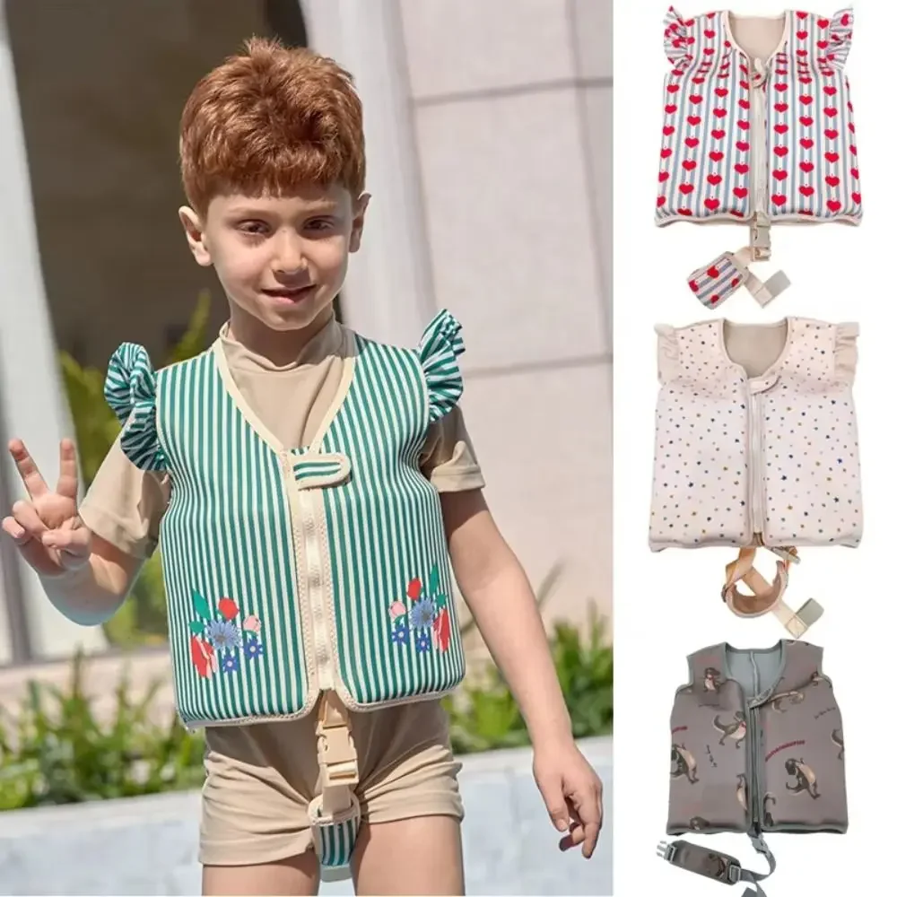 

Не падающий детский жилет плавучести, регулируемый детский жилет для плавания с защитой от опрокидывания, устойчивый жилет для плавания без надуваний с героями мультфильмов