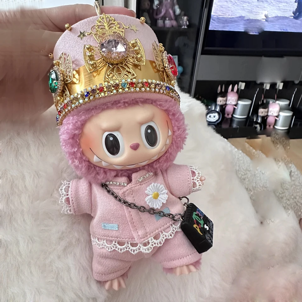 For Labubu Outfit Clothes Fake Two Striped Shirts 17cm Outfit Stylish Dolls Accessories Cute Clothes Hoodies