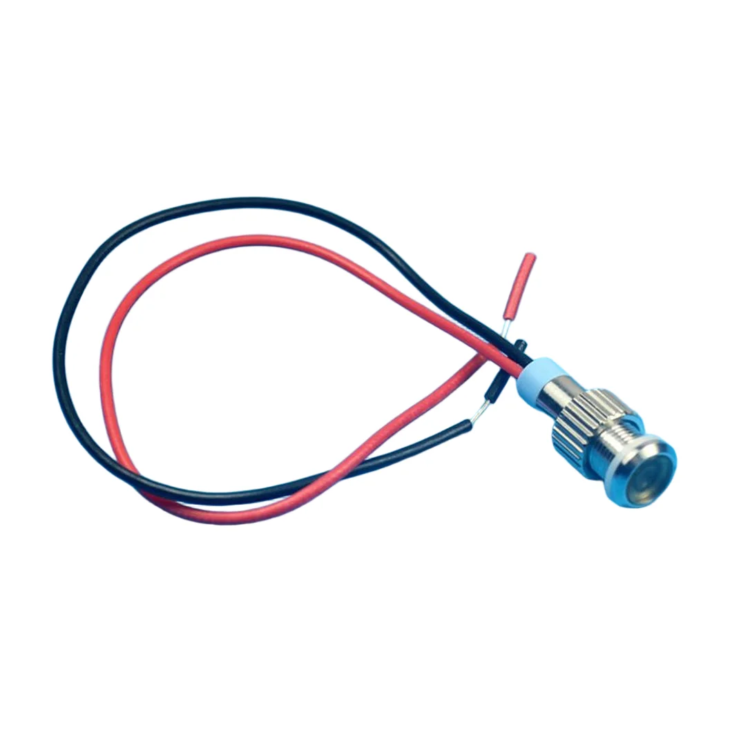 20PCS/Lot IB8B 8MM LED Signal Pilot Light AC/DC 3-6V/12-24V/110V/220V Mini Waterproof Metal Indicator light with 2Pin Terminal