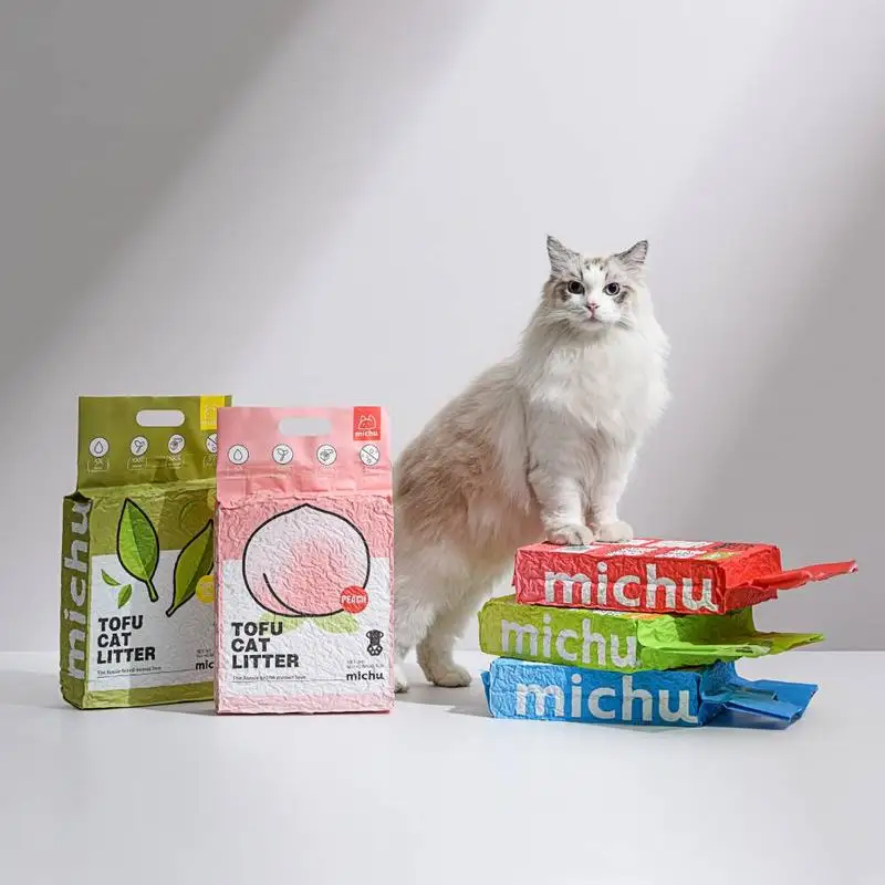 Michu Natural Clumping Tofu Cat Litter  5.5lb/88oz cat litter