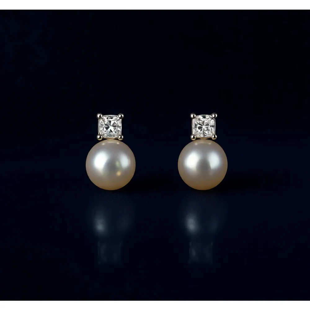 

Серьги-гвоздики из стерлингового серебра с жемчугом и имитацией бриллиантов CZ для свадьбы, подарок подружке невесты, 6 мм, 8 мм, 10 мм