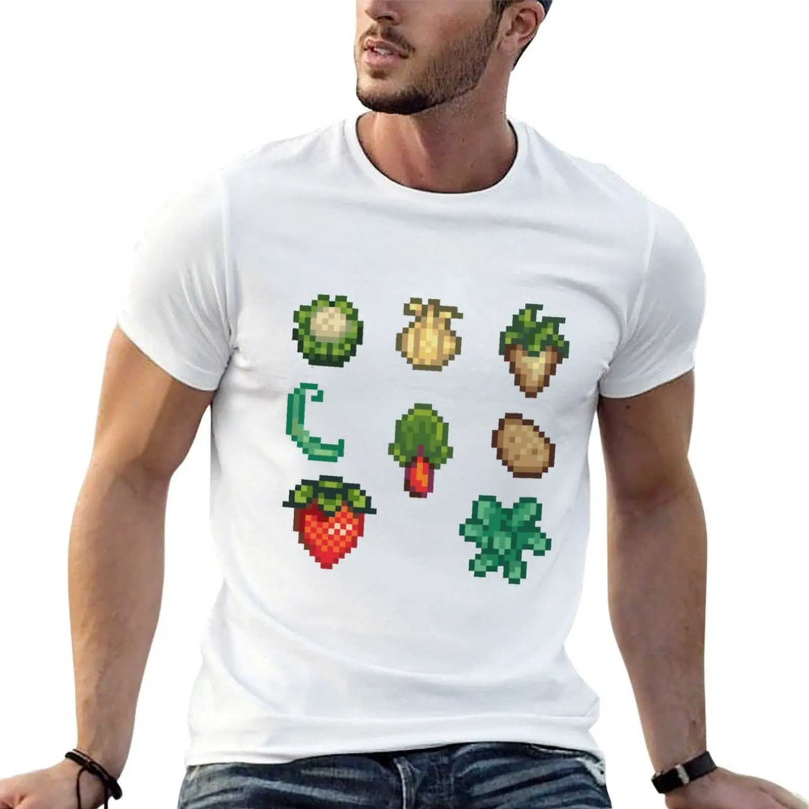 

Spring Crops Set Stardew Valley T-Shirt t shirt for man t shirts for man slim fit T-Shirt
