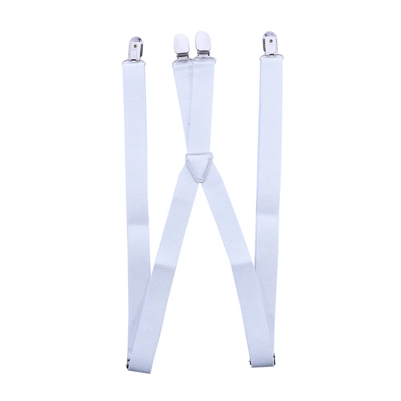High Quality Men Women Solid Colorful Elastic Suspenders
