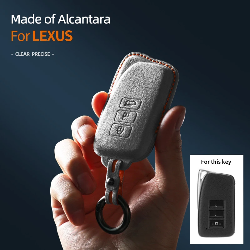 

Alcantara Key Case For Lexus ES200 300H RX UX260 Keychain Male And Female Car Refitting Accessories