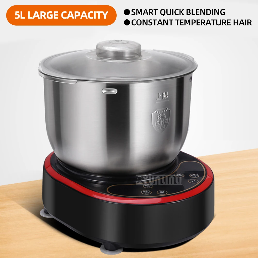 Stainless Steel Food Mixer Intelligent Electric Dough Mixer  Automatic Flour Fermenting Misturador De Massa De Pão