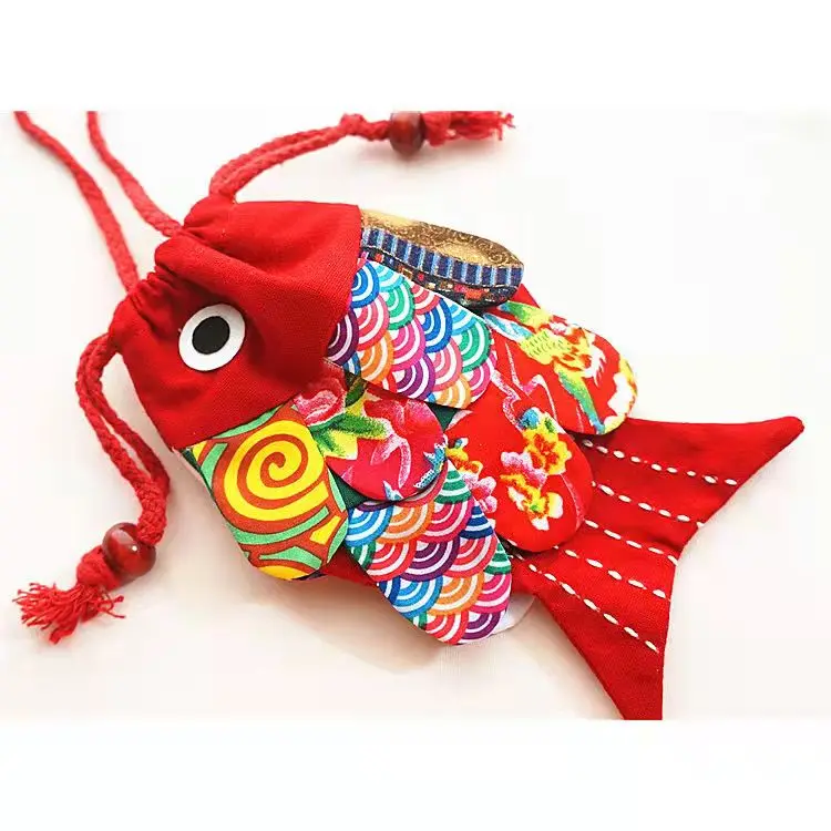 New national wind crossbody bag fish bag children primary school animal bag little girl cloth bag characteristics small bag