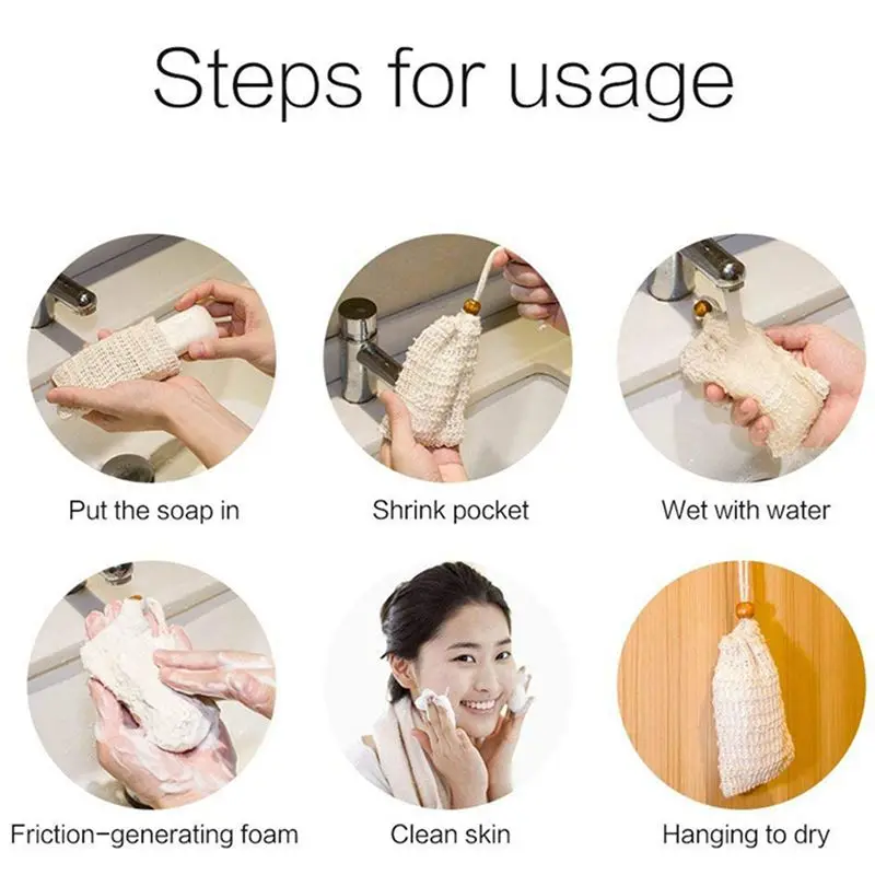 A26F-20X Soap Bag, Soap Bag Ramie, Organic Soap Bag, Soap Bag, Foaming And Dry Soap view 4