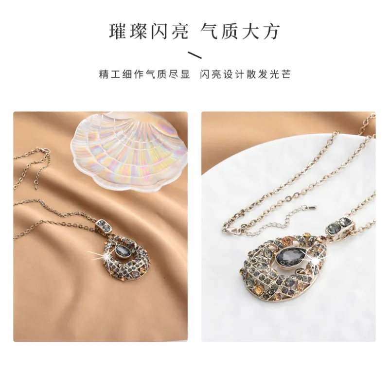 

Versatile sweater chain, long necklace for women, "Aidi City" elegant pendant necklace
