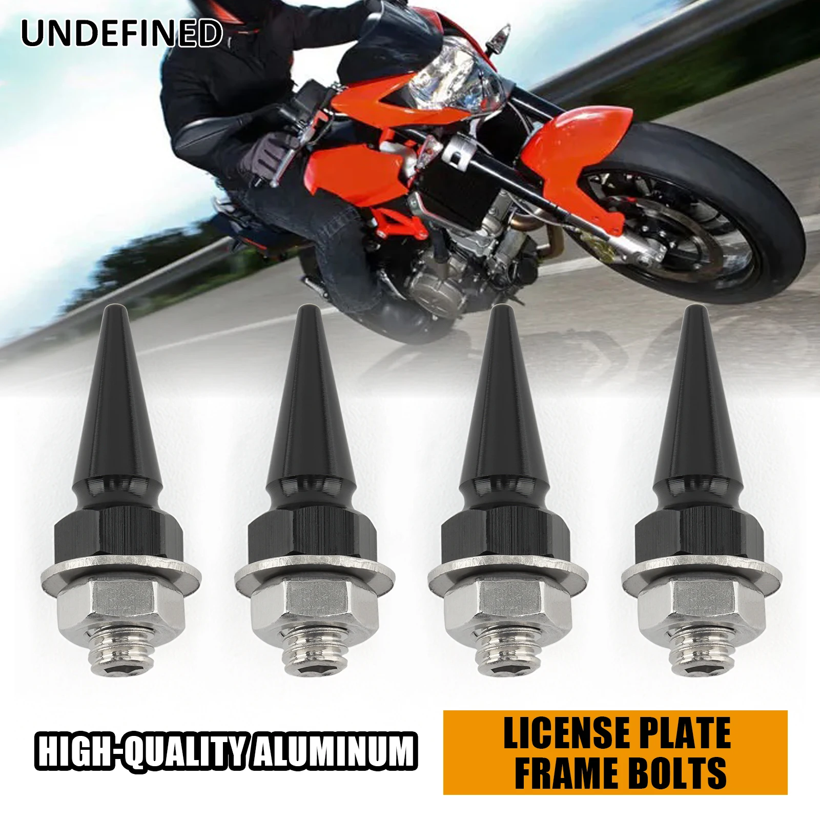 

Motorcycle Spike License Plate Frame Tag Bolts Screws for Harley Honda Kawasaki Victory Suzuki Ducati Yamaha KTM BMW Indian