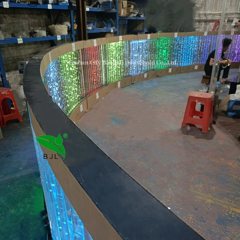 Decorazione moderna del salone della parete della bolla d'acqua acrilica della fontana danzante principale che cambia colore