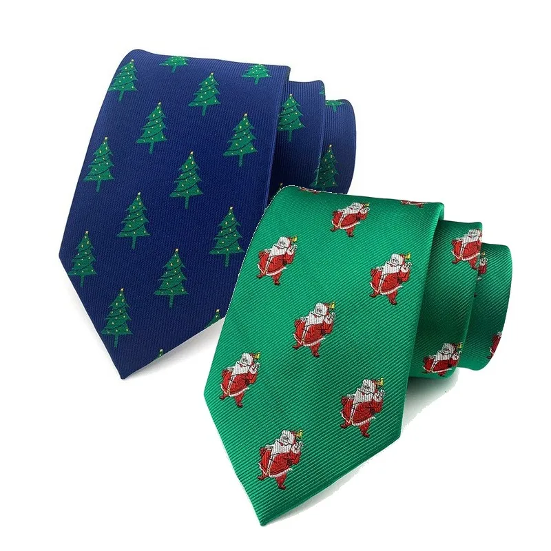 

2pcs High Density Necktie Festive Holiday Christmas Wedding Tie for Bridegroom New Clothing Accessory